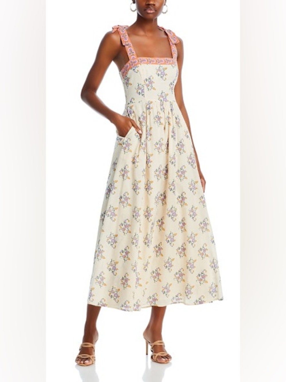 Aqua Boho Floral Maxi Dress sz XL